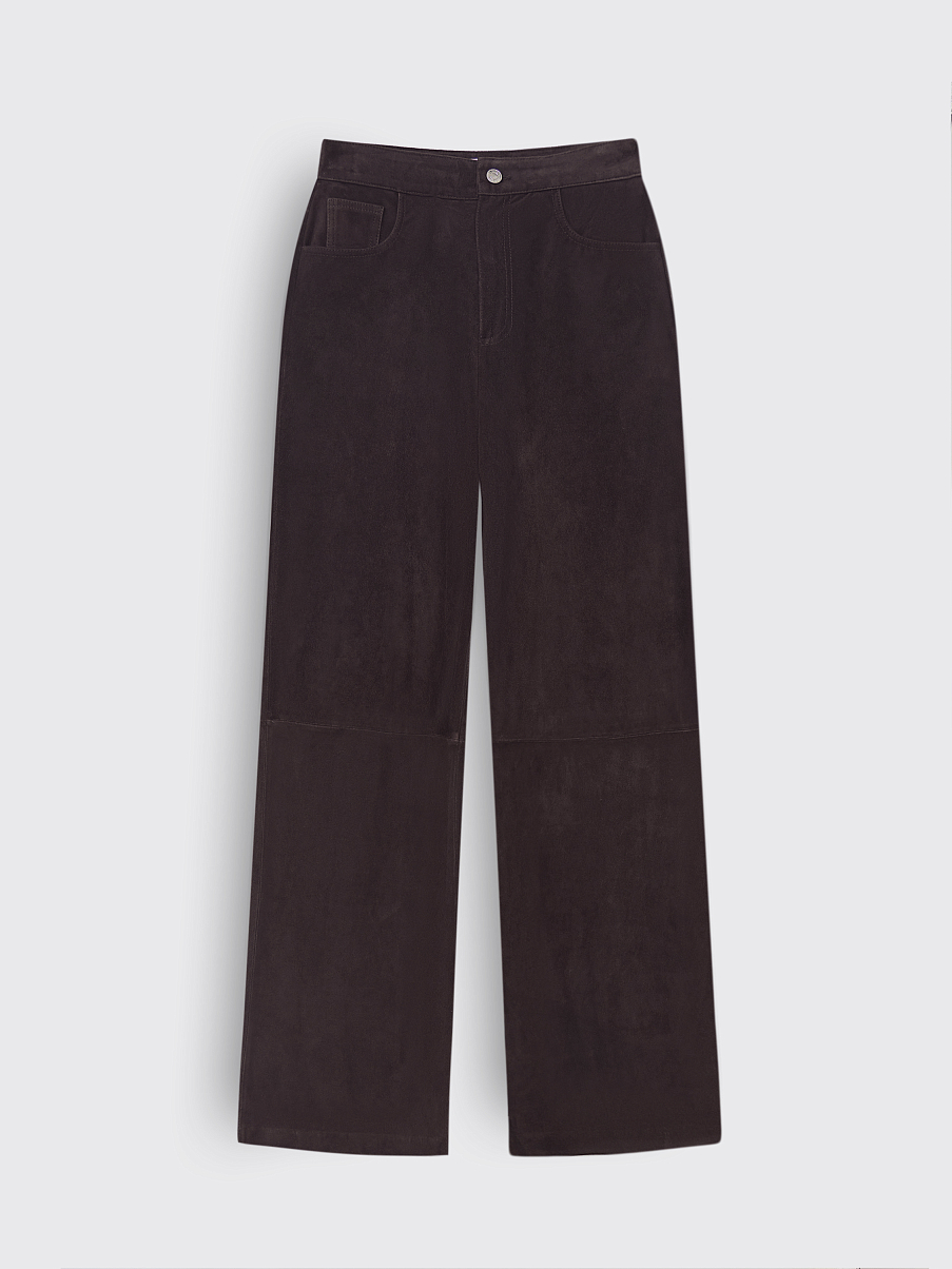 Брюки из замши