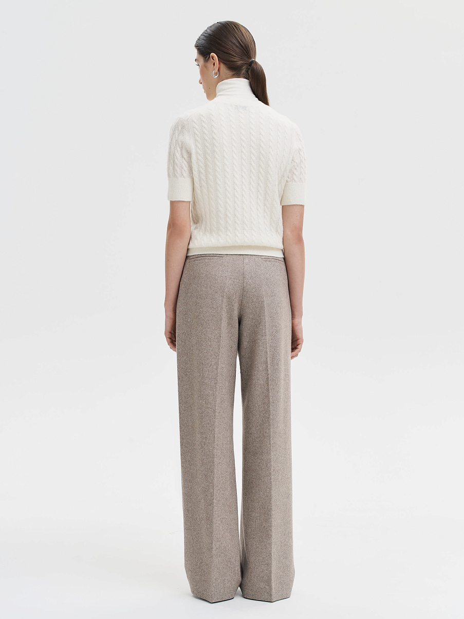 Брюки прямые из шерсти