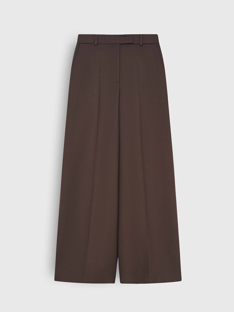 Брюки широкие из шерсти