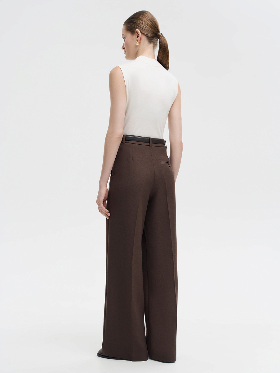 Брюки широкие из шерсти