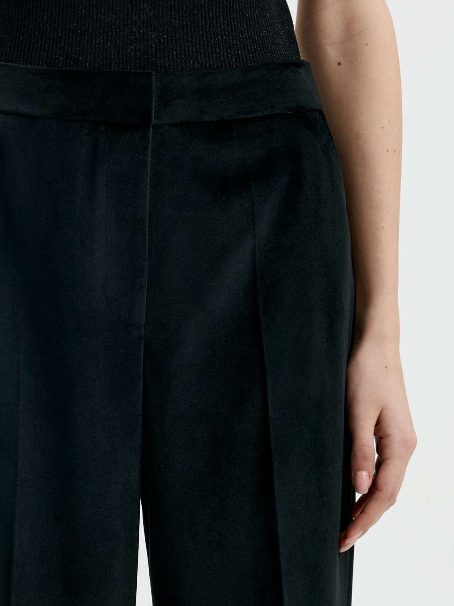 Прямые брюки из шерсти со стрелками