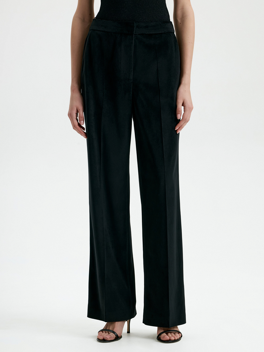 Прямые брюки из шерсти со стрелками