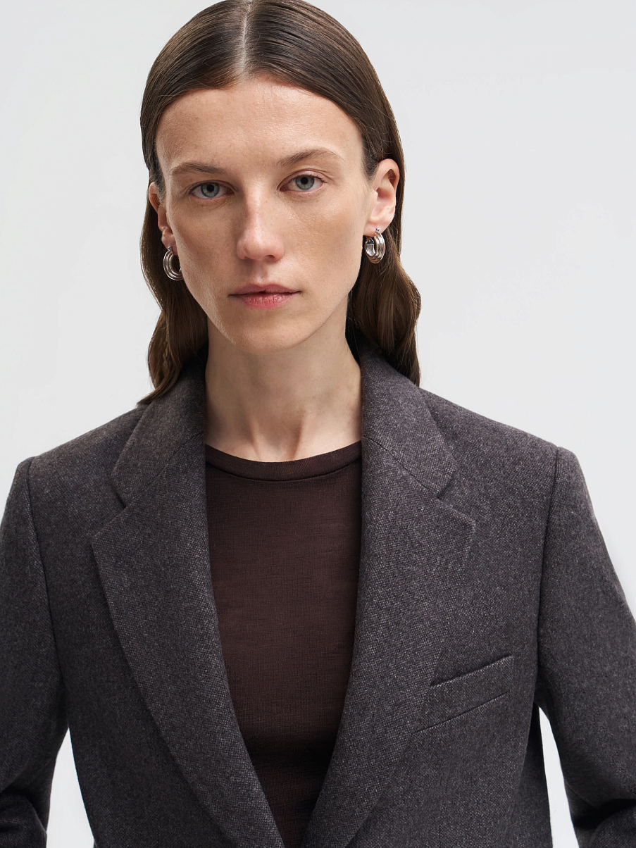 Жакет из шерсти с шелком