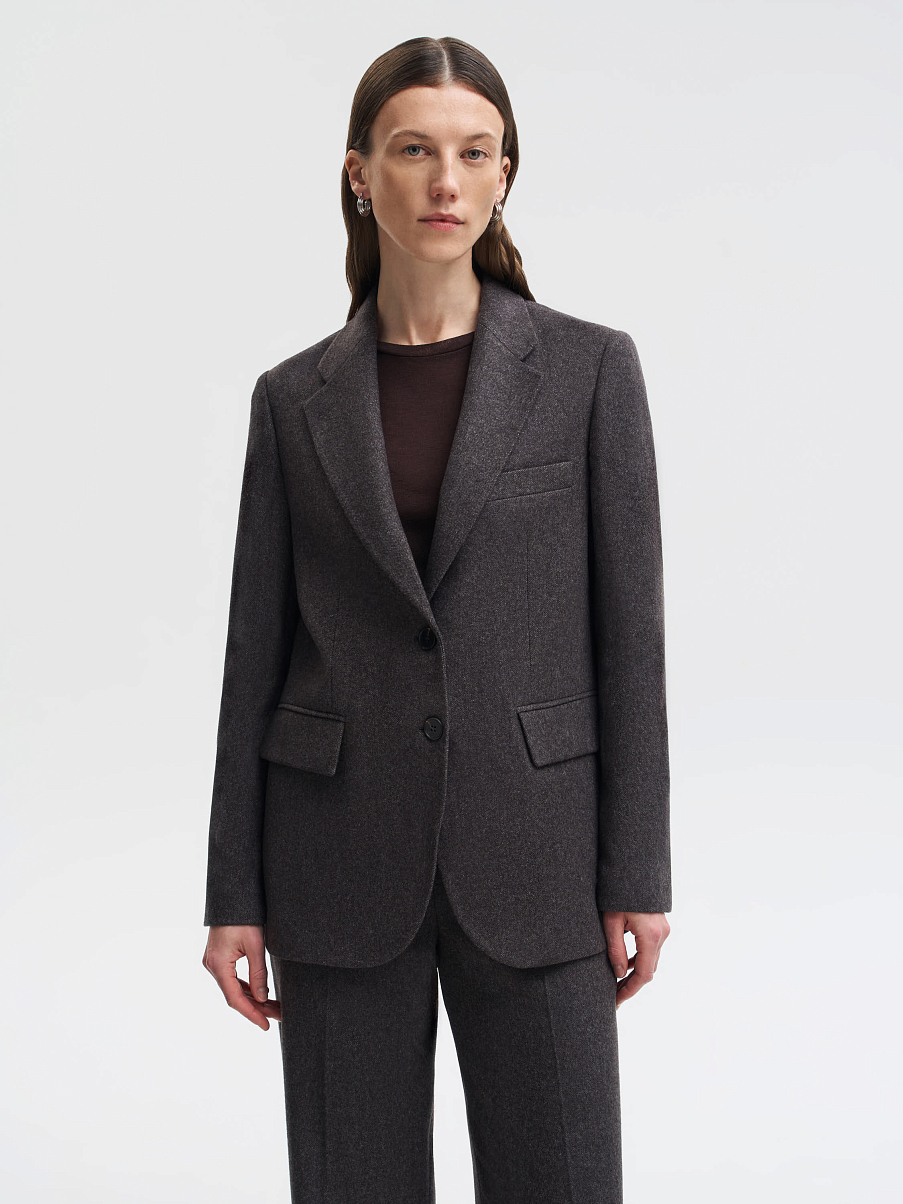 Жакет из шерсти с шелком