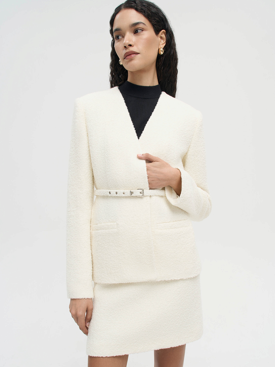 Жакет из шерсти с альпакой