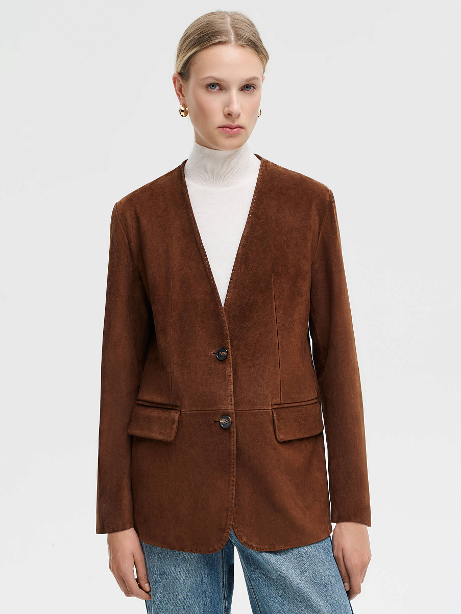 Жакет из замши