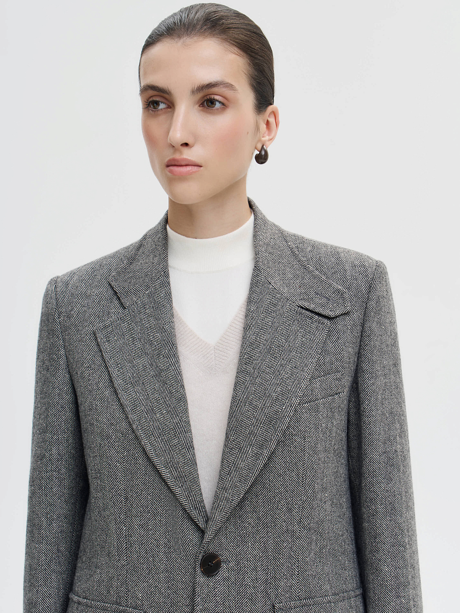 Жакет из шерсти с шелком