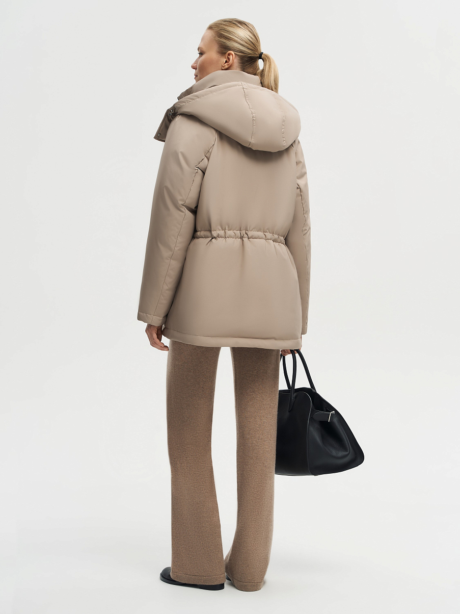 Пуховик с кулиской