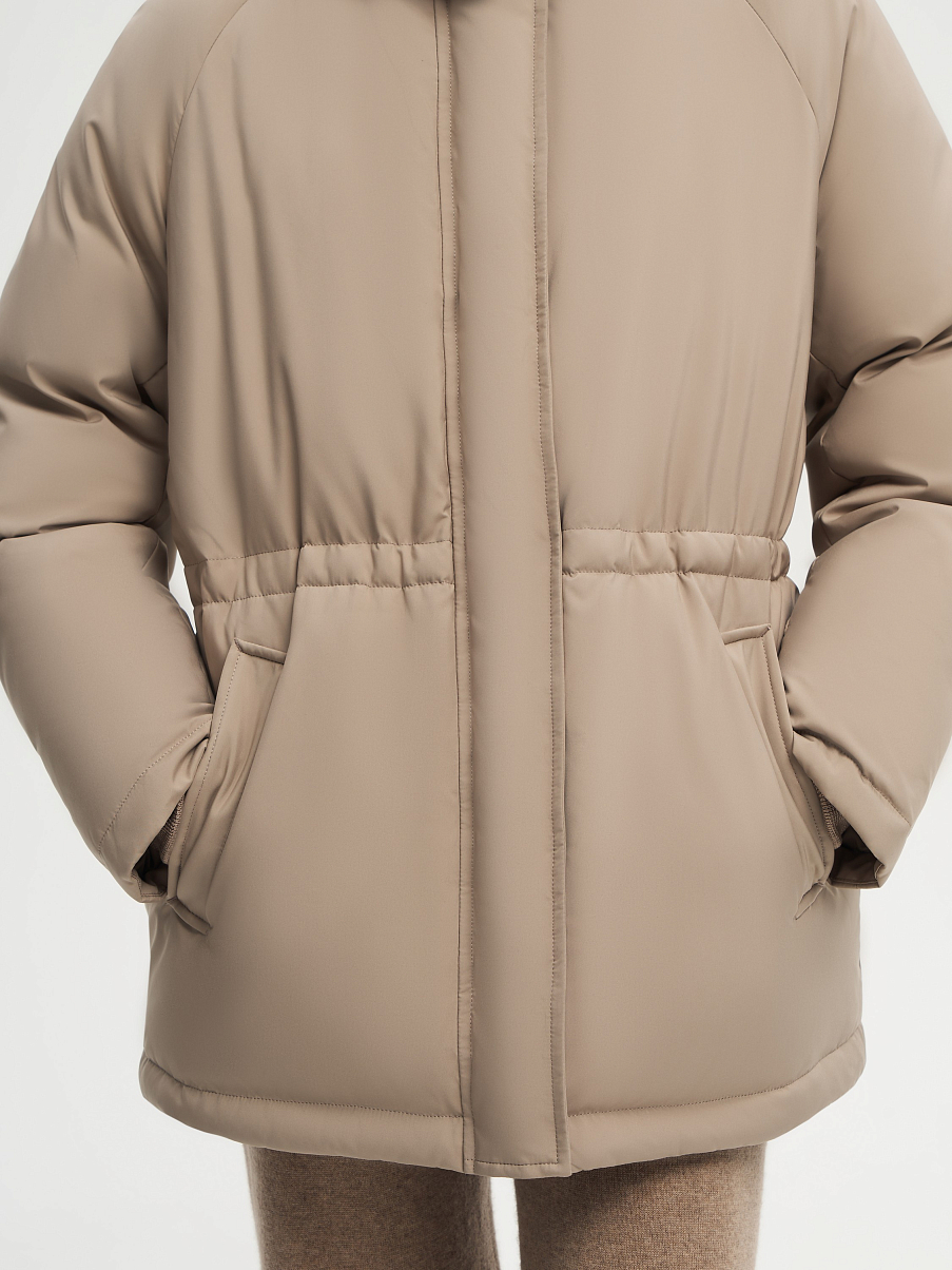 Пуховик с кулиской