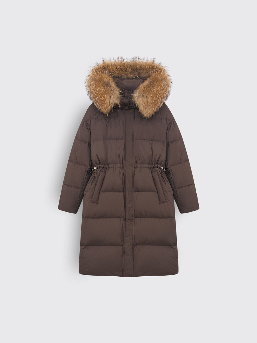 Пуховик удлиненный утепленный