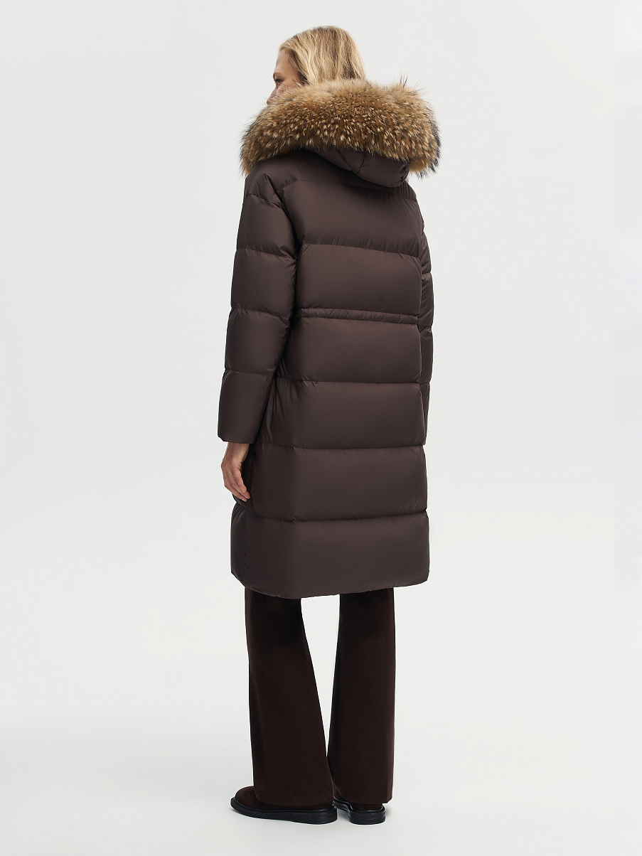 Пуховик удлиненный утепленный