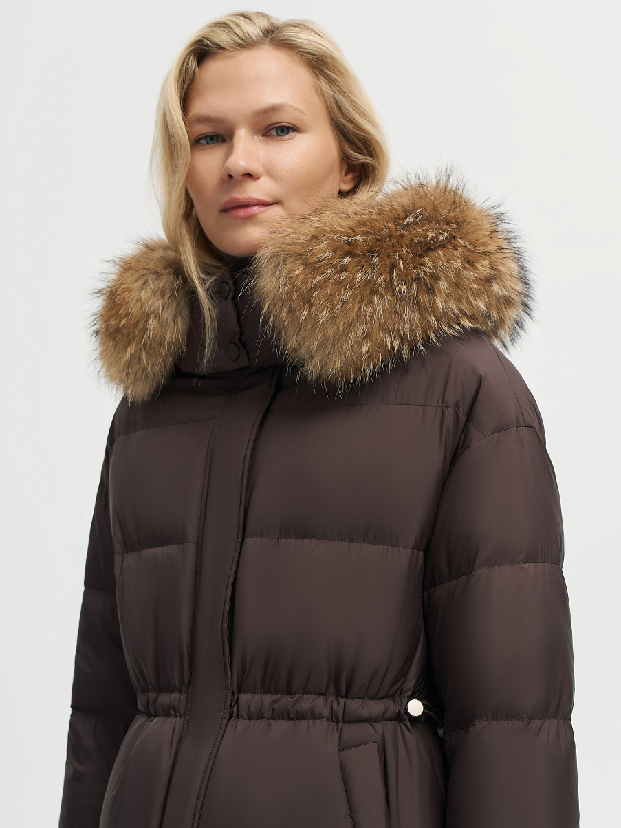 Пуховик удлиненный утепленный