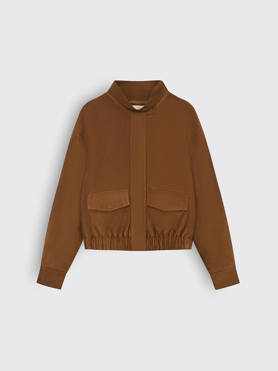 Бомбер из замши