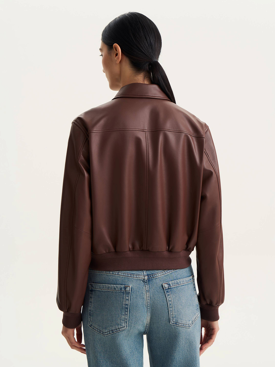 Куртка-бомбер из кожи