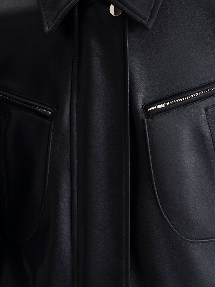 Куртка-бомбер из кожи