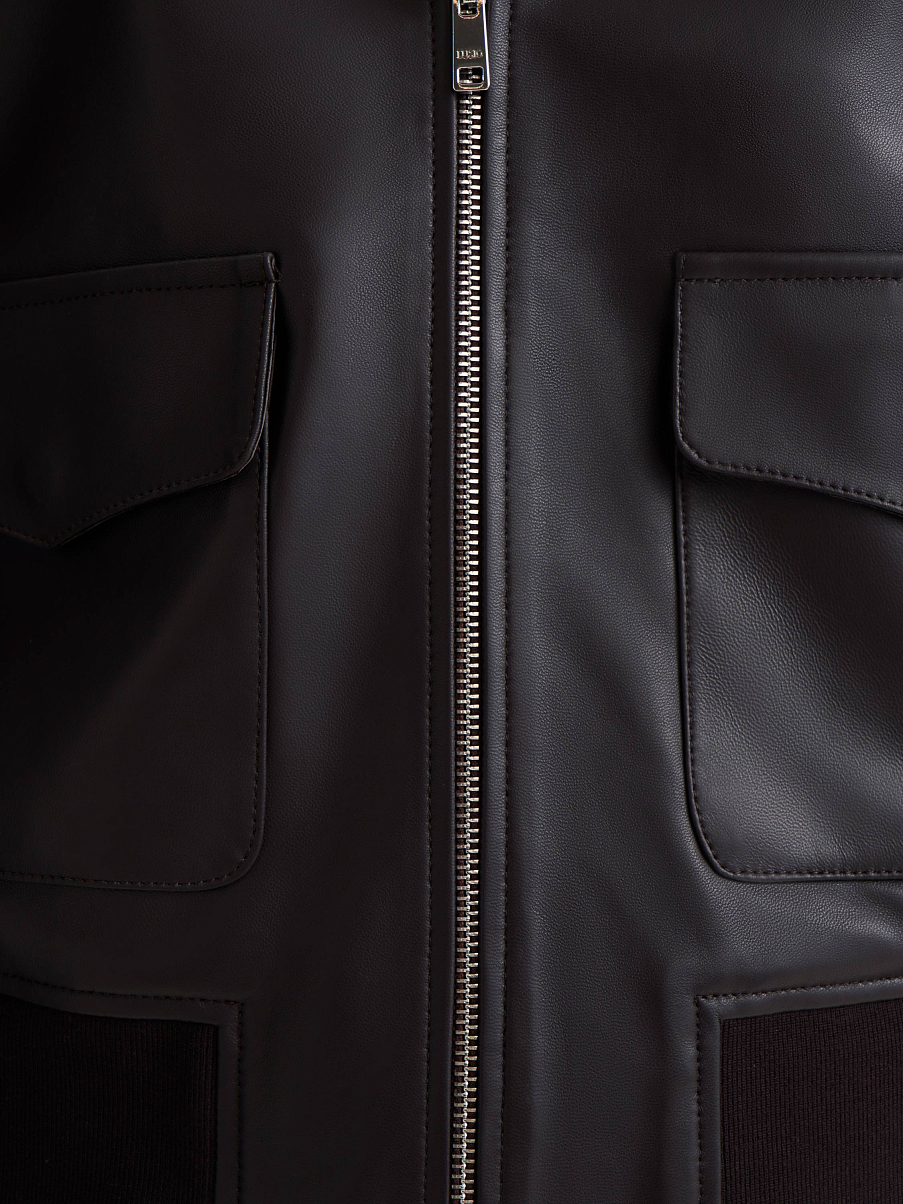 Куртка-бомбер из кожи