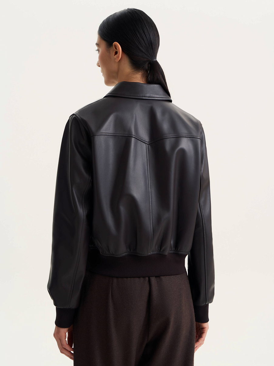 Куртка-бомбер из кожи