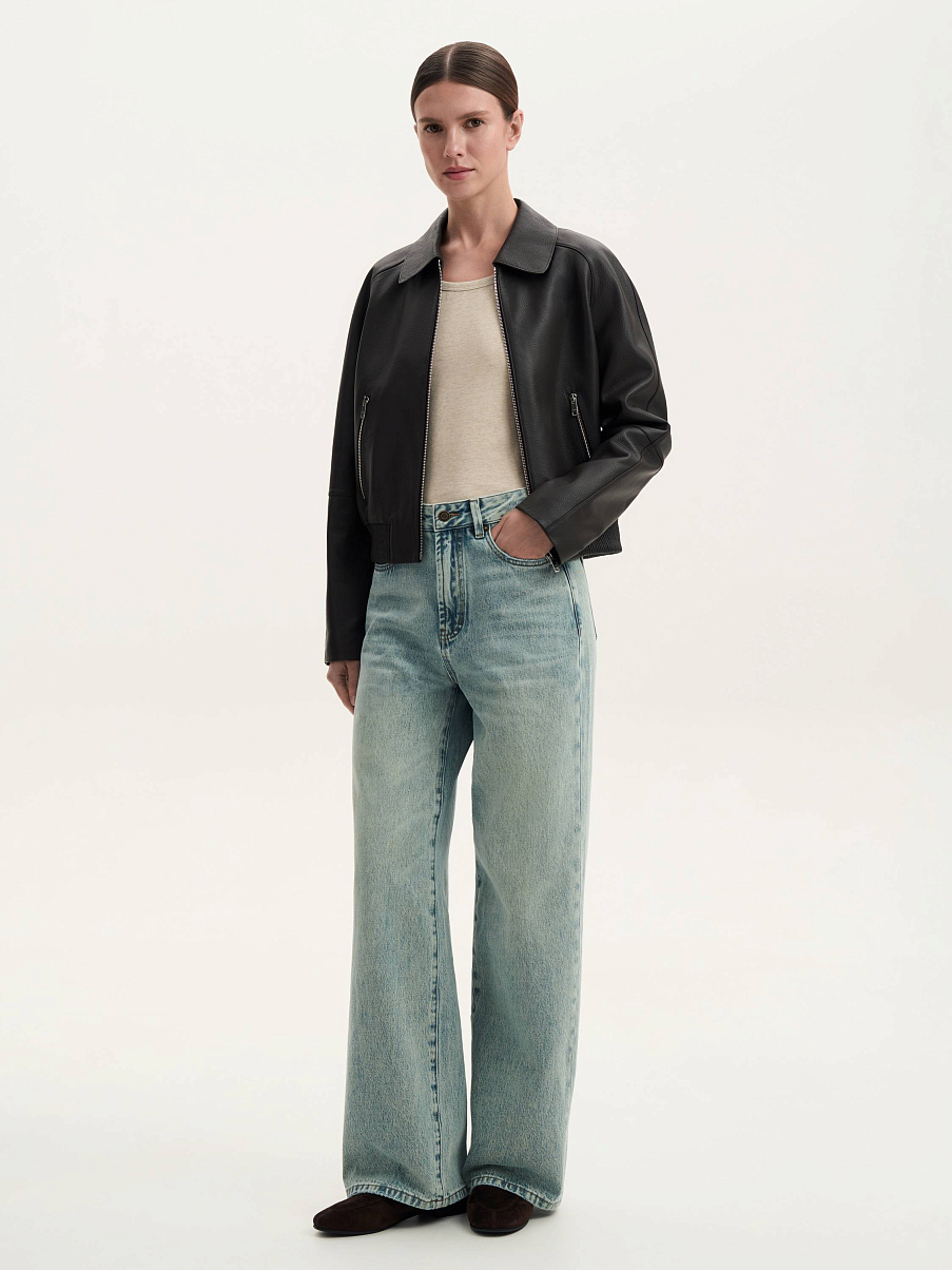 Бомбер из кожи