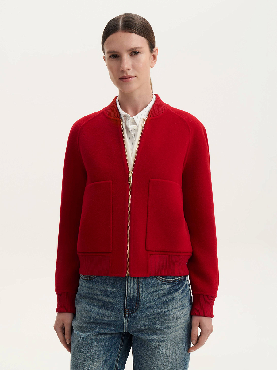 Бомбер из кашемира и шерсти мериноса