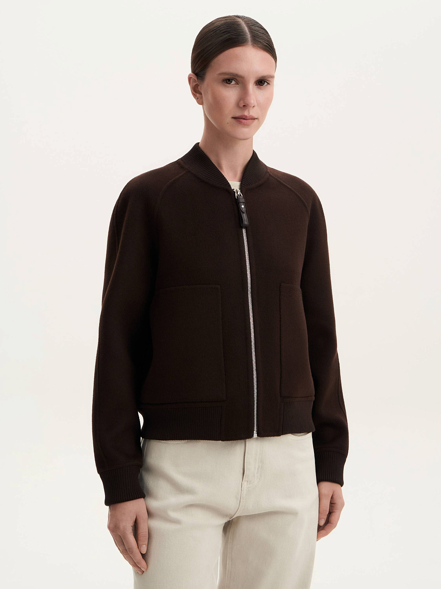 Бомбер из кашемира и шерсти мериноса