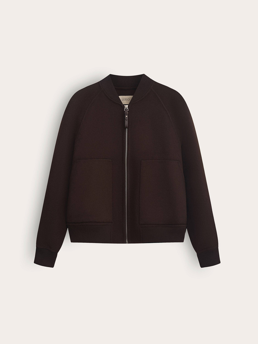 Бомбер из кашемира и шерсти мериноса