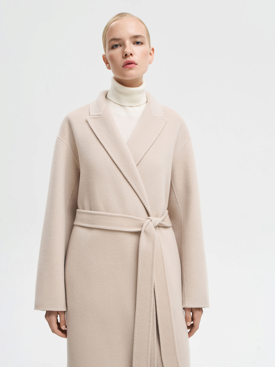 Пальто-халат из мериноса и кашемира