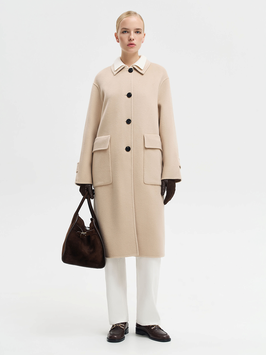Пальто из 100% шерсти