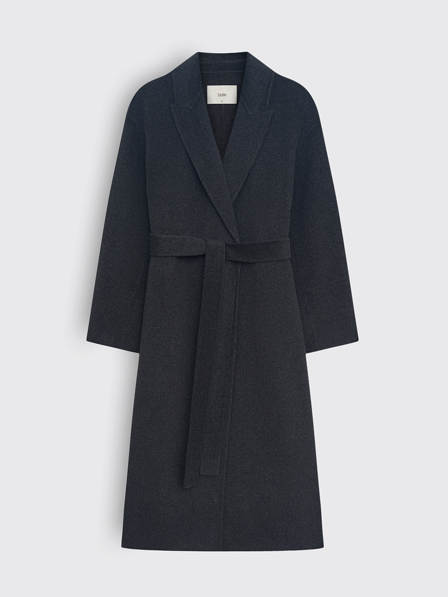 Пальто-халат из мериноса и кашемира