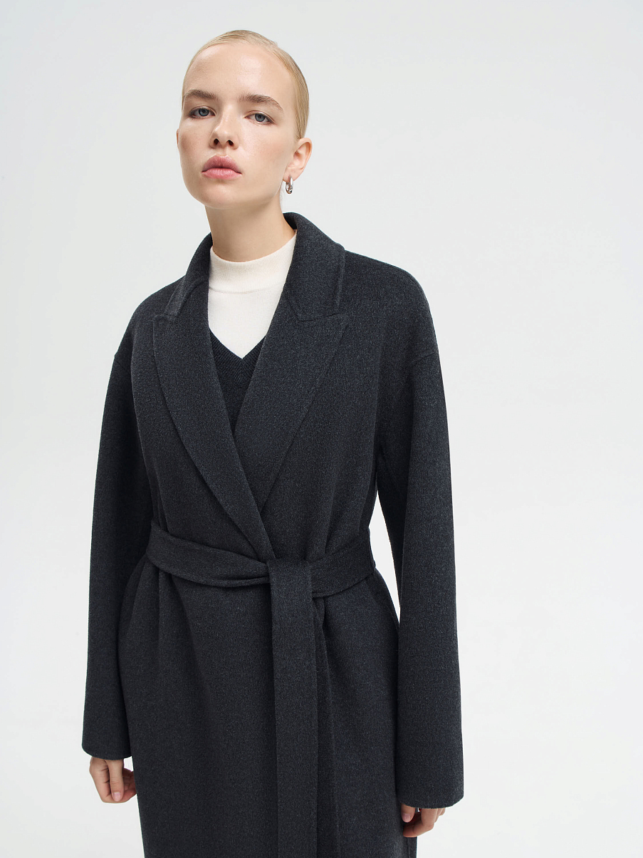 Пальто-халат из мериноса и кашемира
