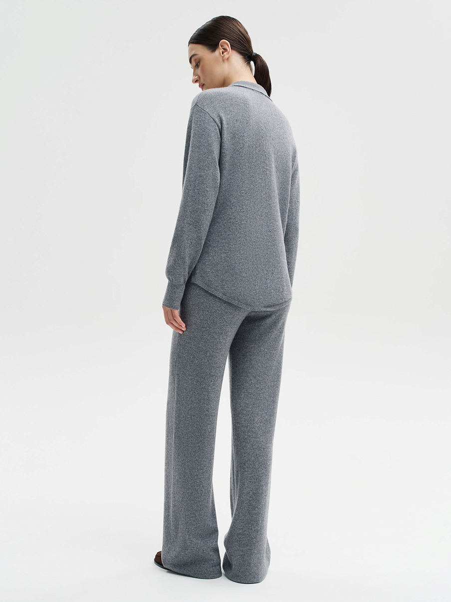 Джемпер-рубашка из шерсти с кашемиром