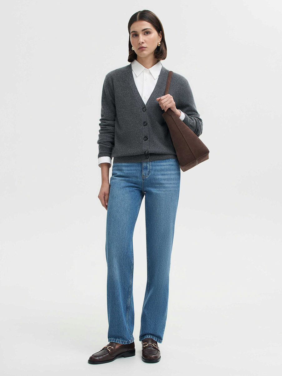 Кардиган из мериноса и кашемира