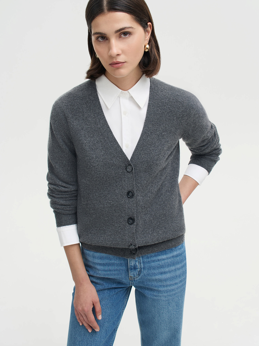 Кардиган из мериноса и кашемира