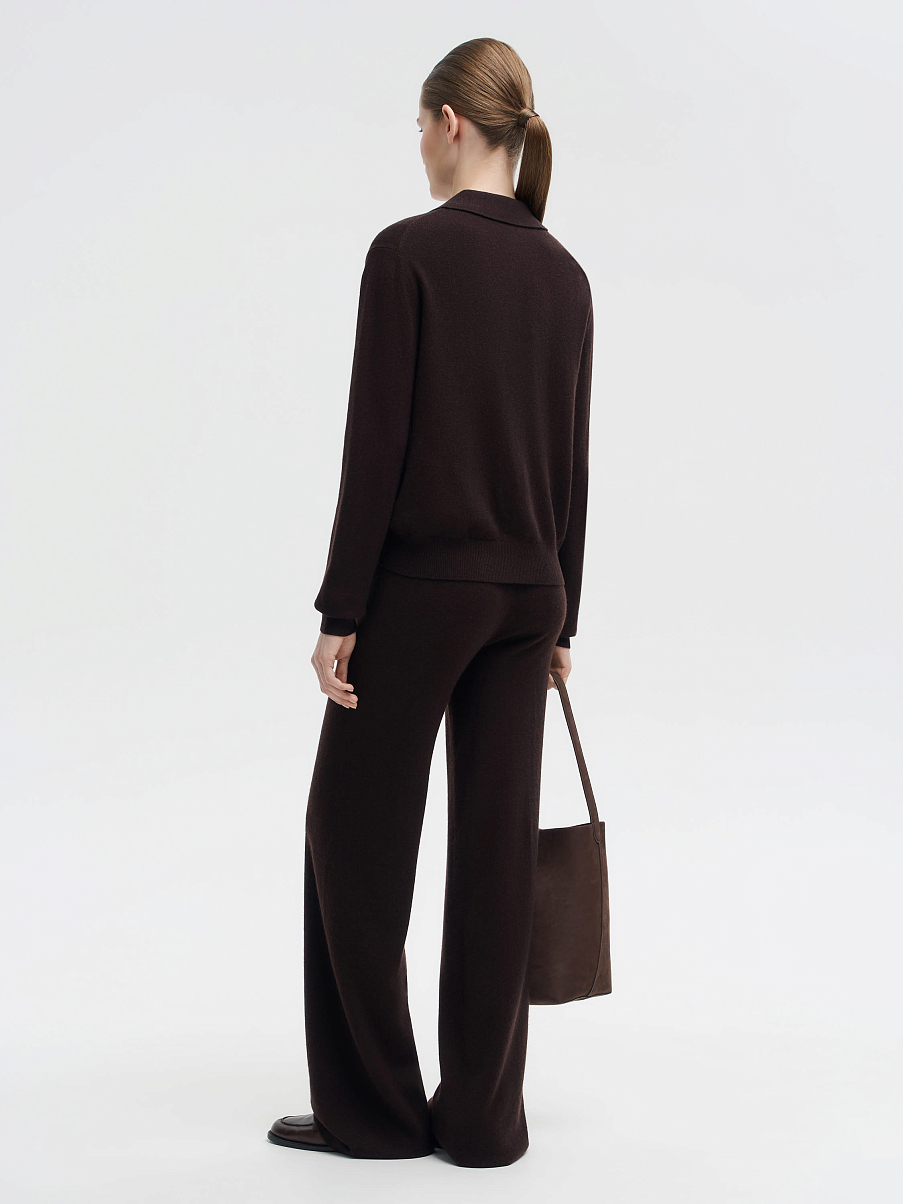 Джемпер-поло из шерсти с кашемиром