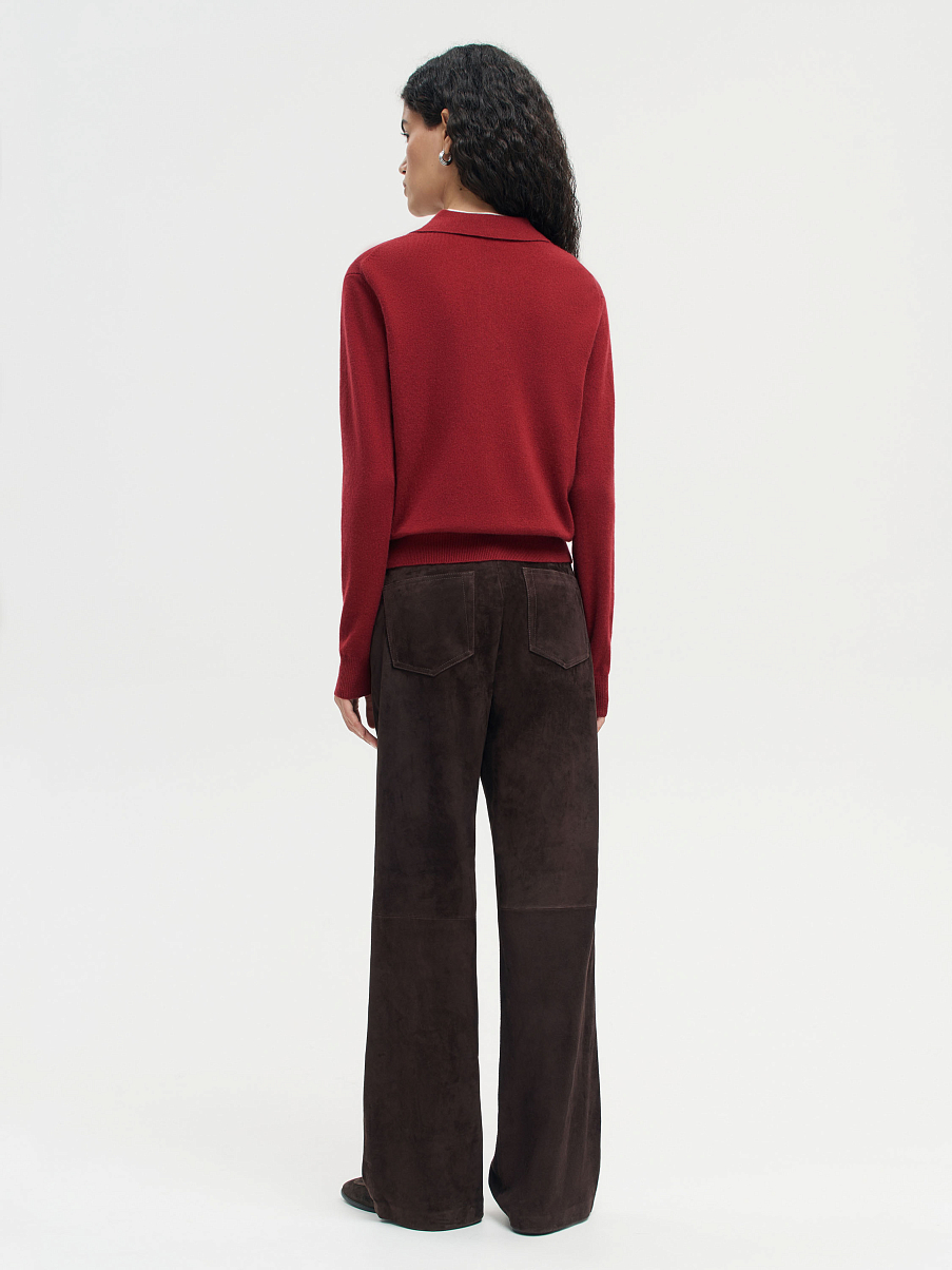 Джемпер-поло из шерсти с кашемиром