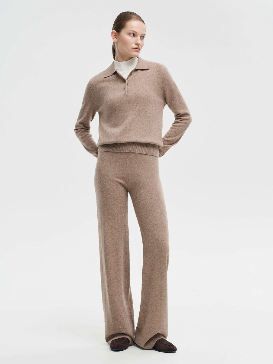 Джемпер-поло из шерсти с кашемиром