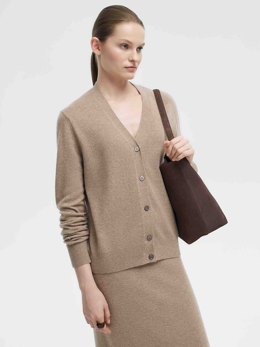 Кардиган из мериноса и кашемира