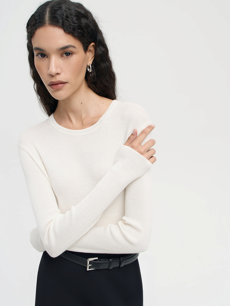 Джемпер из мериноса с шелком