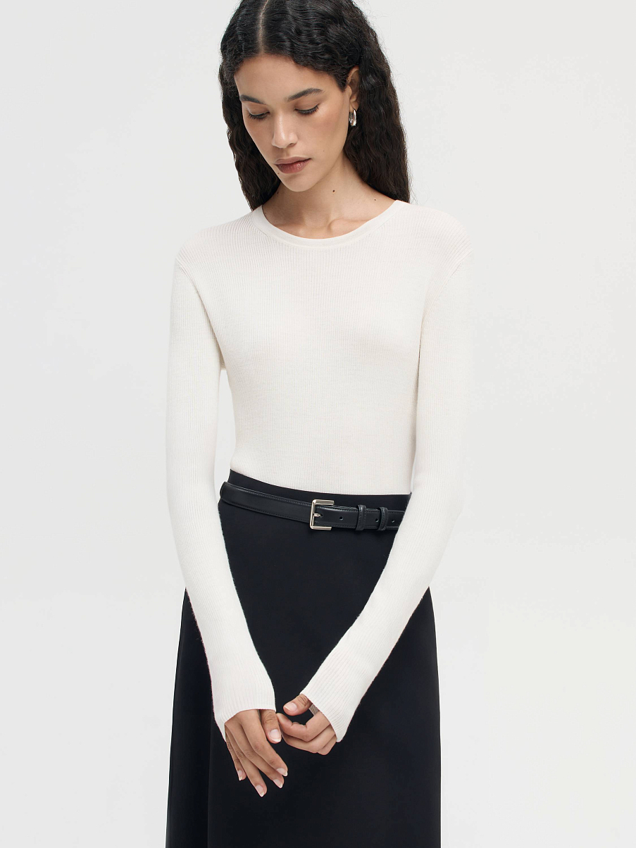 Джемпер из мериноса с шелком