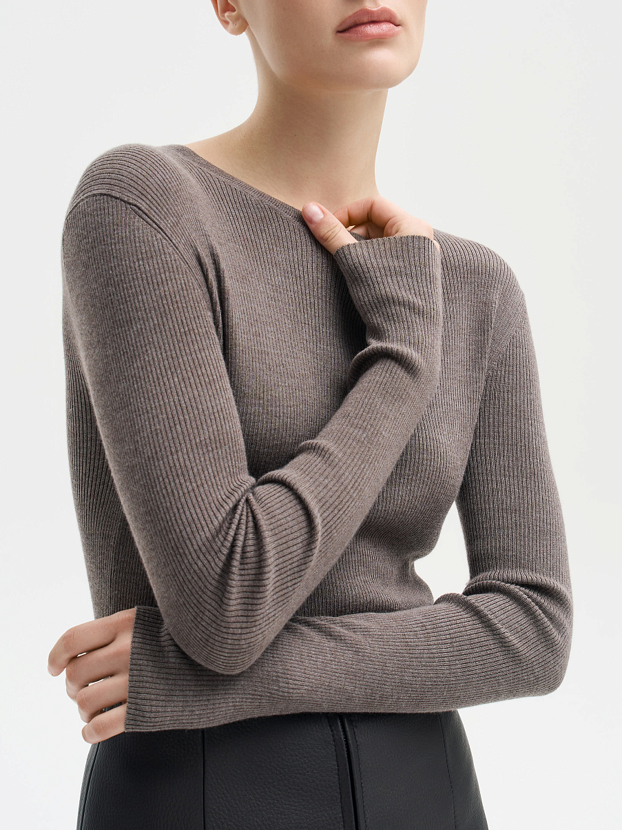 Джемпер из мериноса с шелком