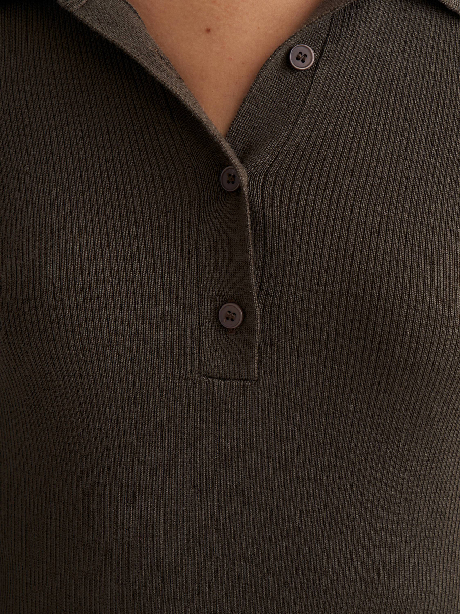 Поло с длинным рукавом 