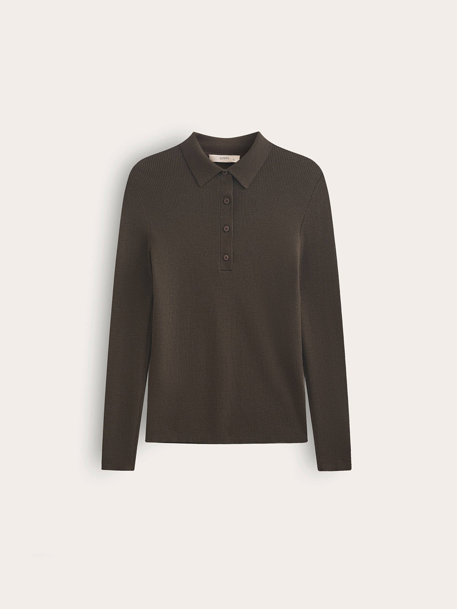 Поло с длинным рукавом 