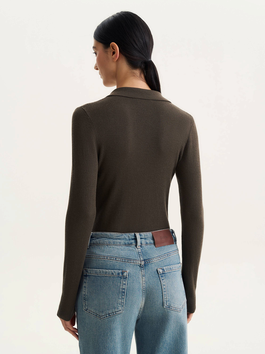 Поло с длинным рукавом 