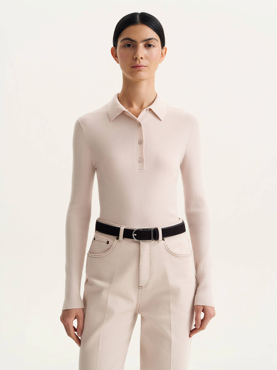 Поло с длинным рукавом 