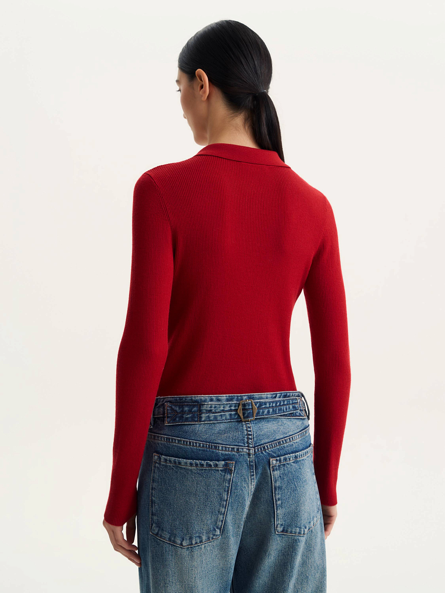 Поло с длинным рукавом 