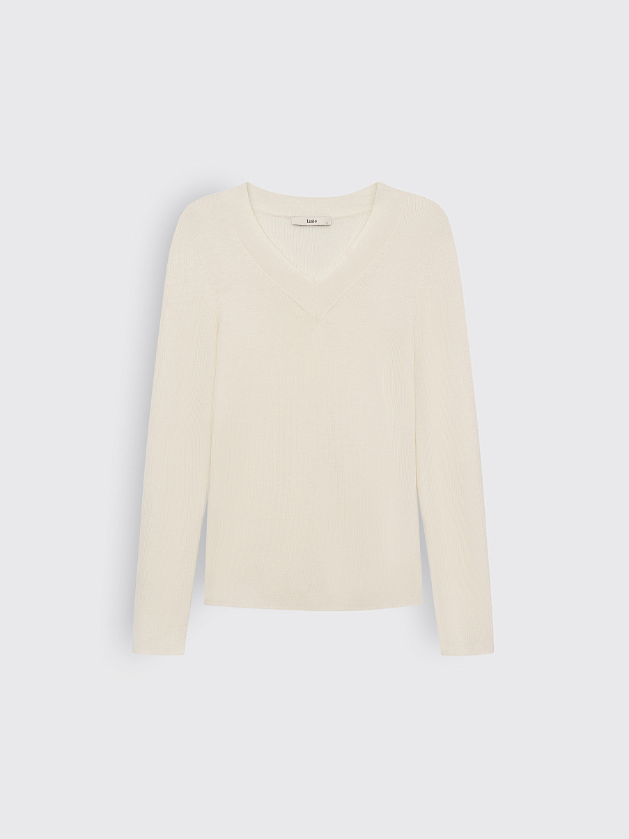 Джемпер с V-вырезом из мериноса