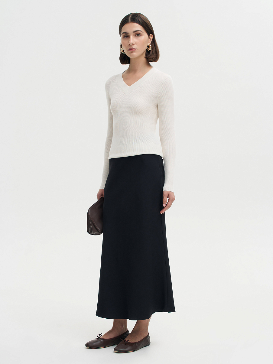 Джемпер с V-вырезом из мериноса