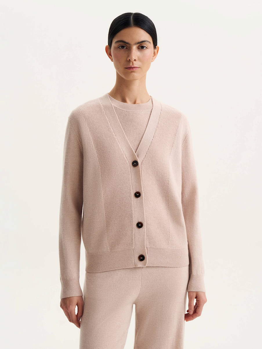 Кардиган из кашемира и шерсти мериноса