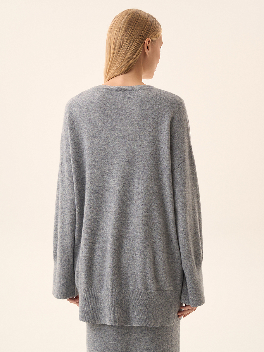 Кардиган свободного кроя с карманами