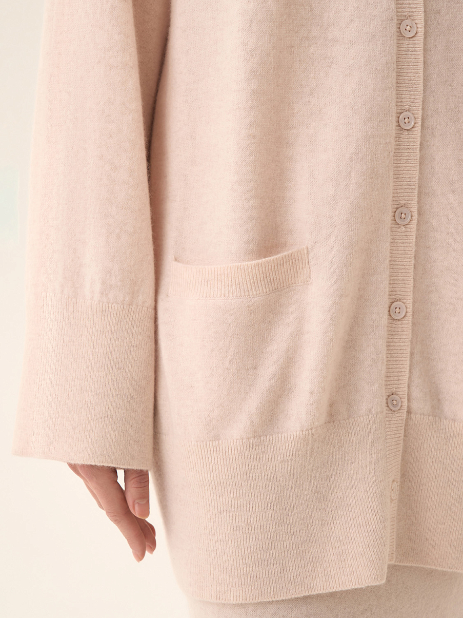 Кардиган свободного кроя с карманами