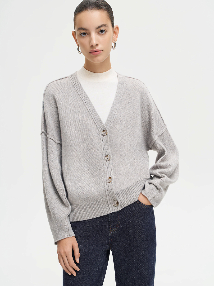 Кардиган из шерсти с кашемиром